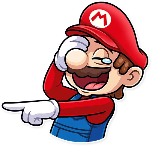 Bild von Super Mario im Comic-Stil.