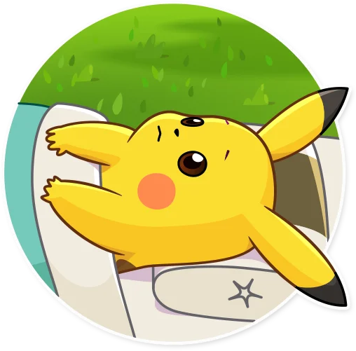 Bild vom Pokémon Pikachu im Comic-Stil.